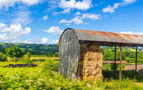 Farmlands Chew Valley Ubley Village Somerset England Stock Photo