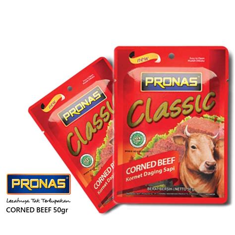 Jual Kornet Sapi Pronas Corned Beef Sachet Kornet Pronas 50 Gram