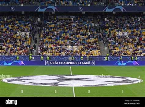 KYIV, UKRAINE - SEPTEMBER 14, 2021: Pitch of NSK Olimpiyskiy stadium ...