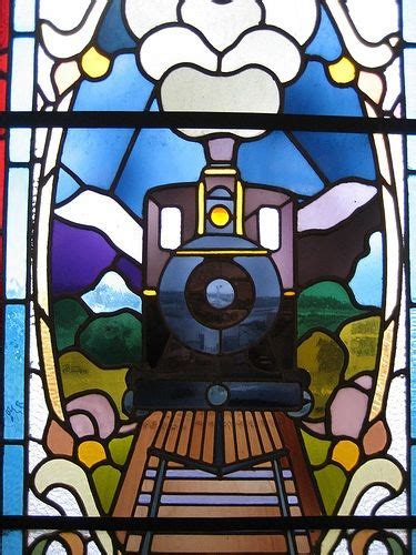 Stained Glass Train Art