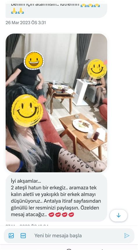 Antalya İtiraf on Twitter Grup için tek erkek var mı diyor