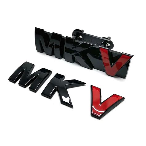 Autocollant Autocollant Noir Brillant Pour Voiture Lettres 3d MKV