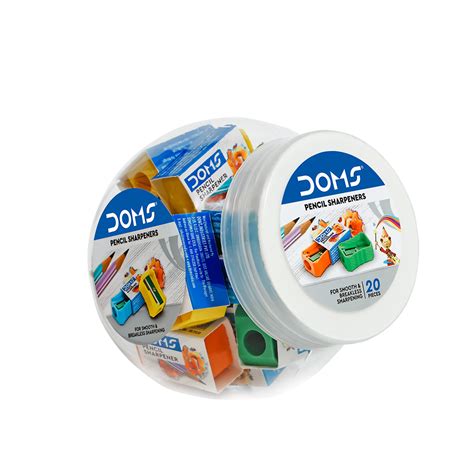 DOMS Pencil Sharpener 20 Pcs Jar Pack - DOMS