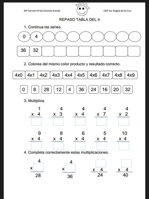 Actividades De Repaso Las Tablas De Multiplicar Material Did Ctico Y