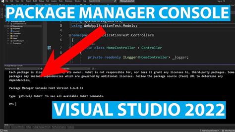 How To Open Package Manager Console In Visual Studio Youtube