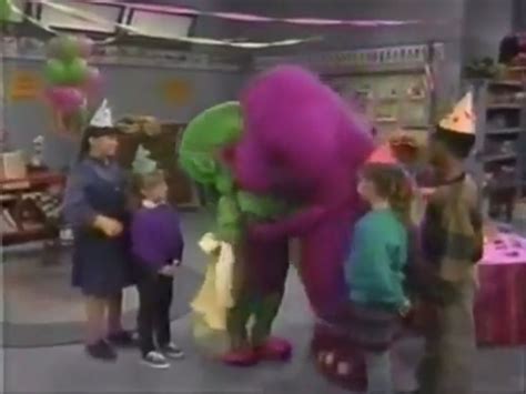 Barney Hugs Baby Bop On Her 3rd Birthday Barney And Friends Hugs And