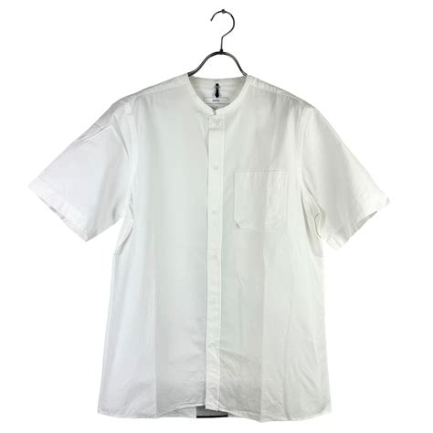 Oamcオーエーエムシー Collarless Short Sleeve Shirts White Commandenter