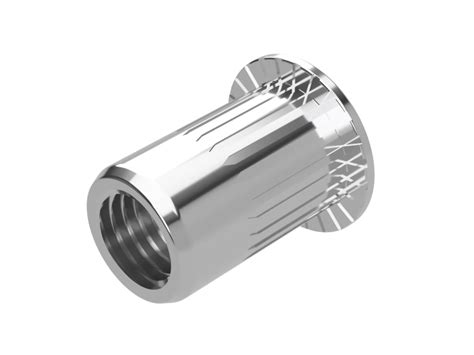 Flat Head Serrated Open End Rivet Nuts Stainless Steel