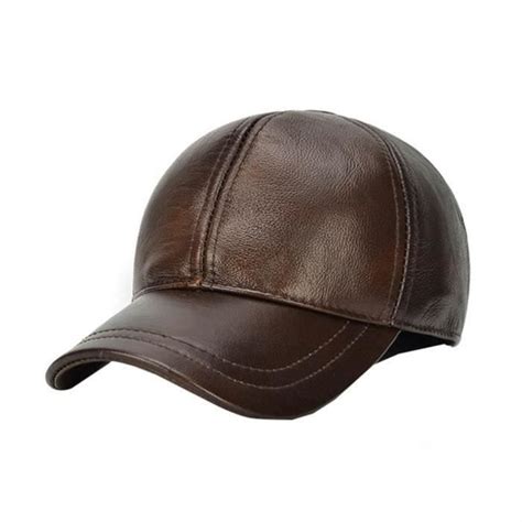 Cuir véritable Casquette de baseball pour hommes Gu79879 Cdiscount