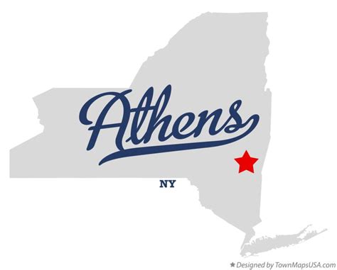 Map of Athens, NY, New York