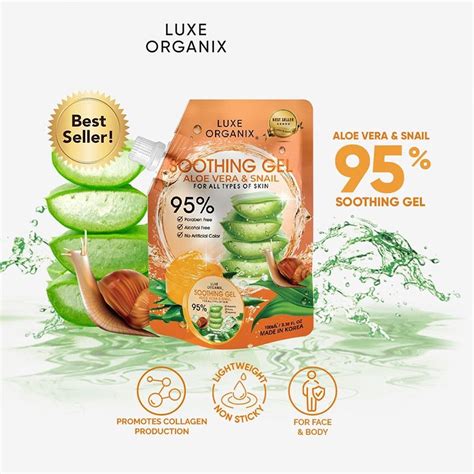 Luxe Organix Aloe Vera Snail Soothing Gel For All Type Of Skin Made