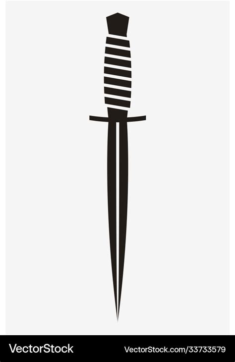 Combat Knife Silhouette Clipart