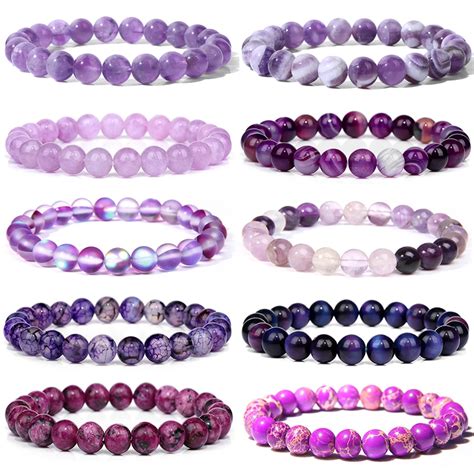 Pulseras De Cuentas De Fluorita Natural Pulidas Para Mujer Pulsera De