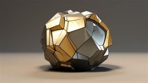 A Sphere Made Of Gold And Silver Colored Glass Premium Ai Generated Vector