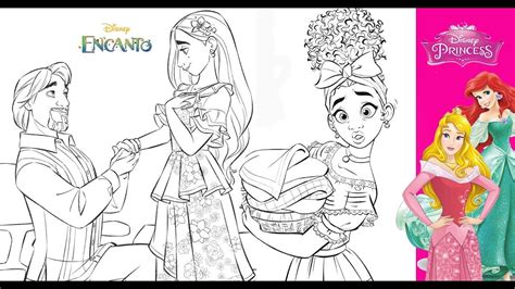 Disney Princess MAKEOVER Coloring Page ENCANTO Isabela Mariano & Delores Color Swap to ...