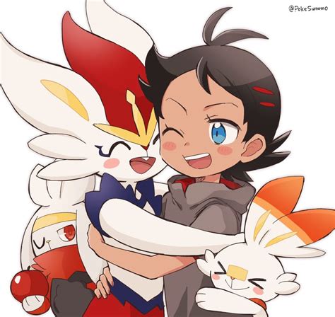 Scorbunny Goh Cinderace And Raboot Pokemon And More Drawn By