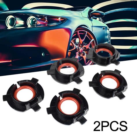 1 Pair H7 LED Headlight Bulb Base Adapters Holders Retainers For