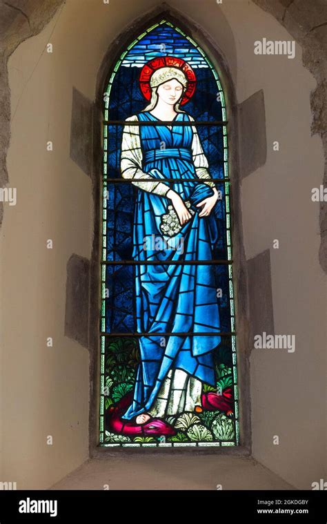 St Margaret Of Antioch Painted Stained Glass Window By Sir Edward Burne