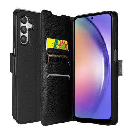 Olixar Black Eco Leather Wallet Stand Case For Samsung Galaxy A55 5G