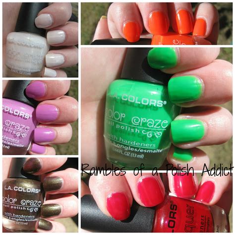 Rambles of a Polish Addict: La Colors swatches