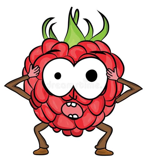 Raspberry Cartoon Character Stock Illustration Illustration Of