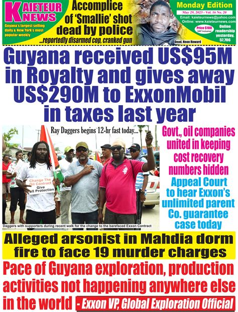 Top News Stories Today from Kaieteur News Guyana 6
