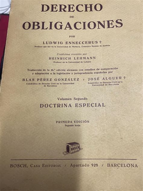 Tratado De Derecho Civil Tomo Ii Volumen Ii Derecho De Obligaciones