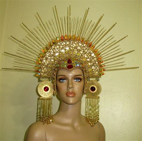 Queen Of Sun Headpiece Burning Man Halloween Costume Fantasy Fest