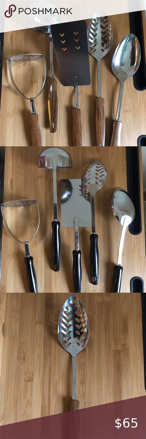 Vintage Ekco Stainless Steel Kitchen Utensils Set