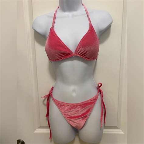 Other Swim Pink Velvet Bikini Poshmark