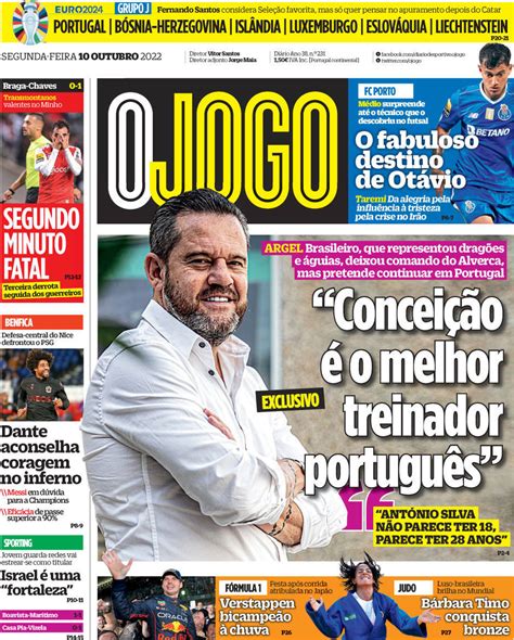 Capa Jornal O Jogo Outubro Capasjornais Pt