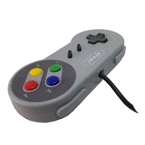 Controle Joystick Para PC SNES USB Cinza Knup KP 3124 FrancaVirtual