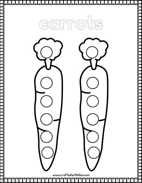 Vegetables Do A Dot Marker Fine Motor Printable Dot Marker Craft