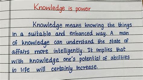 Knowledge Is Power Expansion Of Idea Knowledge Is Power Essay