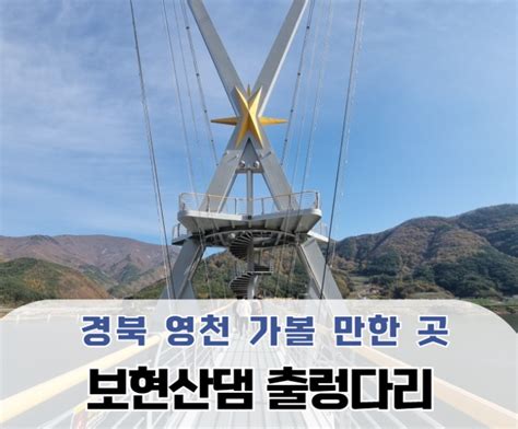 경북 영천 아이와 가볼 만한 곳 영천 보현산댐 출렁다리 주차장 정보feat 영천 짚와이어 이용금액 및 예매 정보