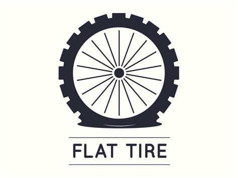 Flat Tire Logo Design Logo Design Flat Tire Tire