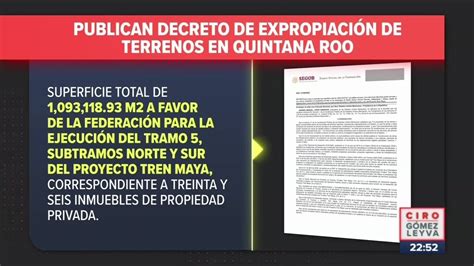 Publican decreto de expropiación de terrenos en Quintana Roo para