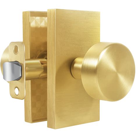 Gold Door Knob Interiorpassage Rectangle Modern Satin Brass Door Knobs