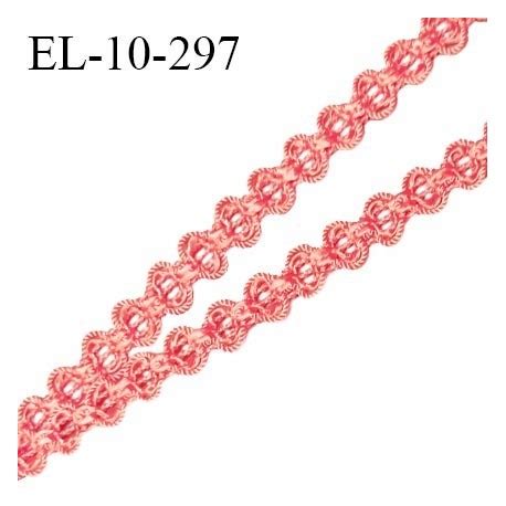 Elastique lingerie 10 mm haut de gamme couleur corail fabriqué en