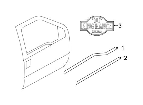 2016 Ford F 250 Super Duty Door Molding Lower Regular Cab Primed