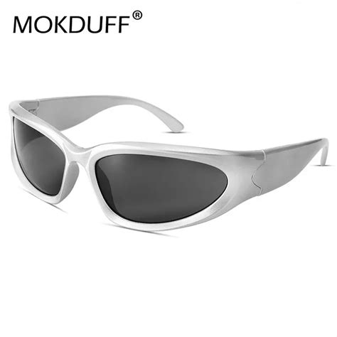 New Wrap Around Sunglasses Women Men Brand Design Mirror Sport Vintage Y2k Sun Glasses Men