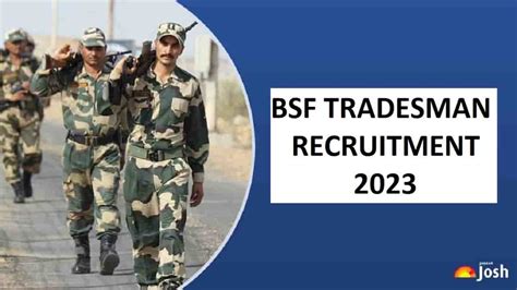 Bsf Tradesman Recruitment 2023 1410 Vacancies Constable Expected