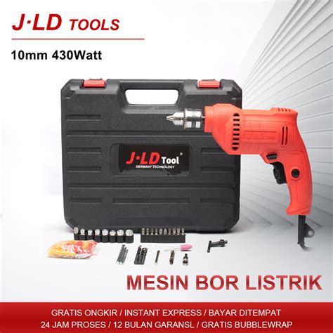 Bisa COD JLD Mesin Bor Listrik 10mm Bor Tangan Listrik 380Watt Mesin