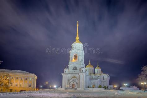 Winter View Of The Holy Dormition Cathedral In The City Of The Golden