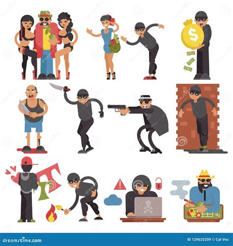 Criminality Cartoons Illustrations Vector Stock Images