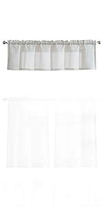 Amazon Fmfunctex Sheer French Door Curtain Panels Long Flax