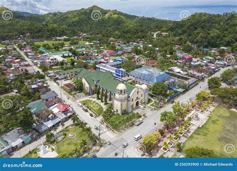 Jagna, Bohol, Philippines - Aerial of the Church and Town Central Area ...