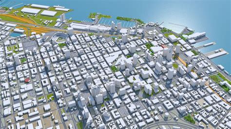 San Diego City California Usa 3d Model 199 3dm C4d Fbx Obj Stl