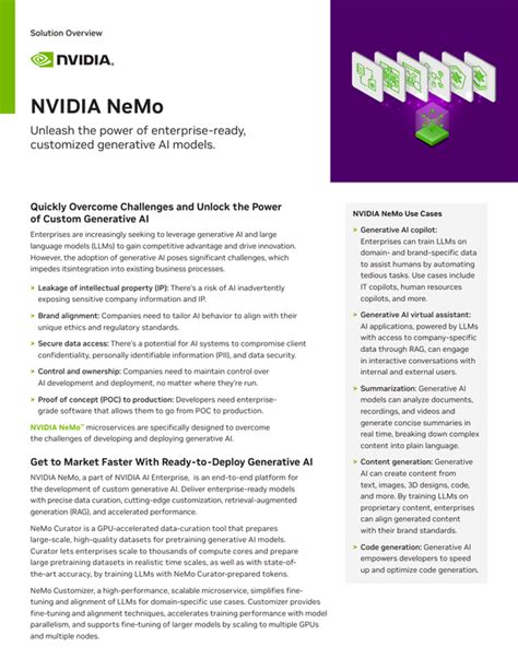 Nvidia Nemo Solution Overview