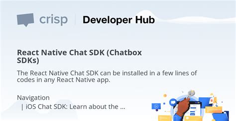 React Native Chat Sdk Chatbox Sdks